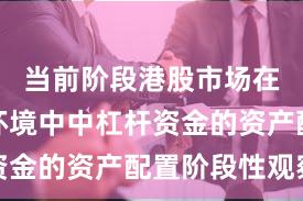 当前阶段港股市场在震荡市环境中中杠杆资金的资产配置阶段性观察